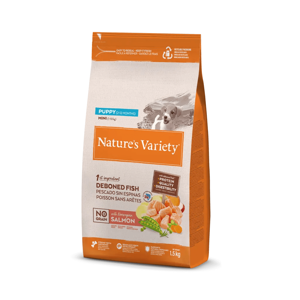 Croquettes No Grain Puppy Mini Saumon Nature's Variety