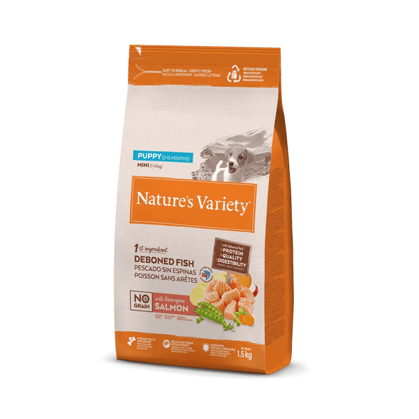 Croquettes No Grain Puppy Mini Saumon Nature's Variety