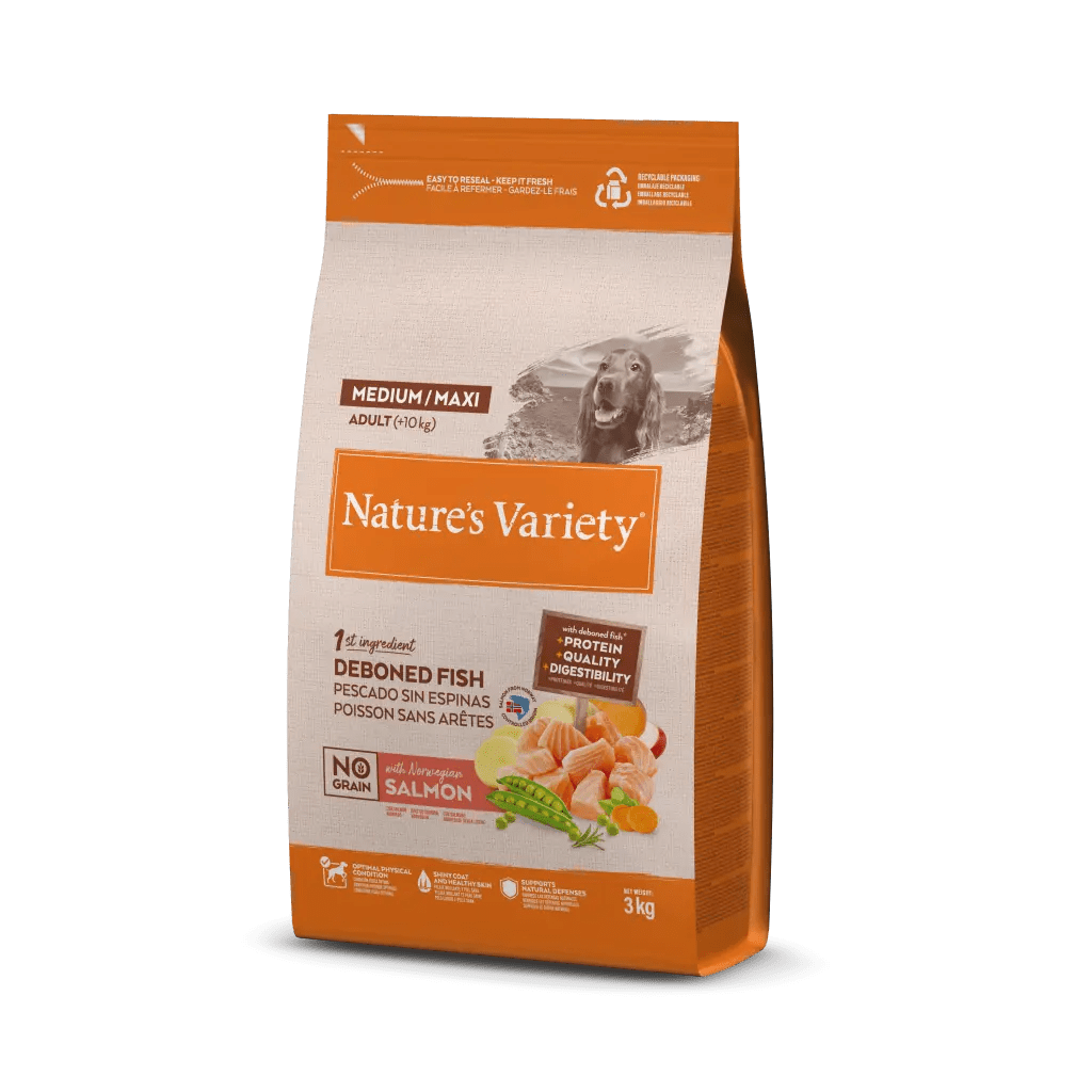 No Grain Medium et Maxi Adult au Saumon Nature's Variety