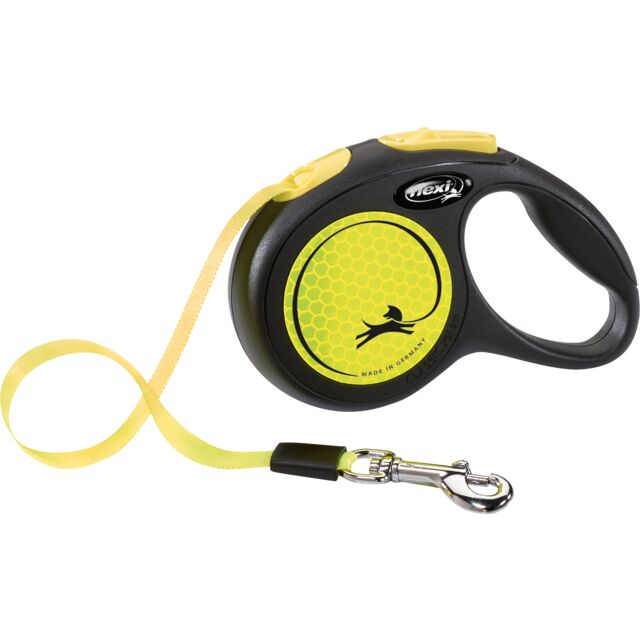 Flexi New Neon Laisse Sangle Jaune Fluo