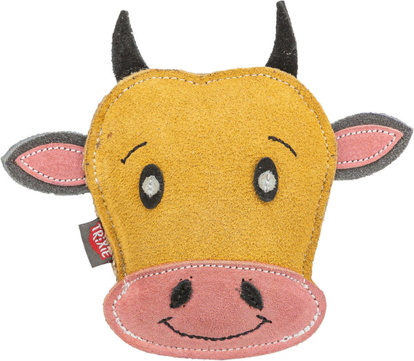 Jouet Tête de Vache en Cuir pour Chien