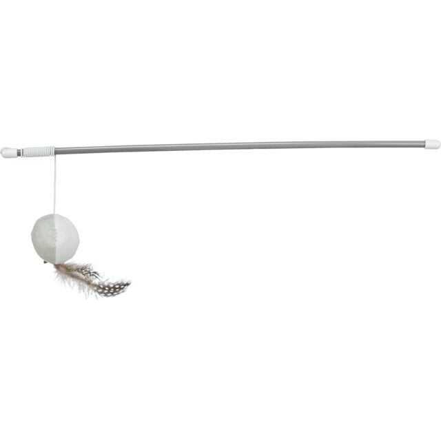 Canne à Pêche Balle et Plumes avec Catnip 46cm