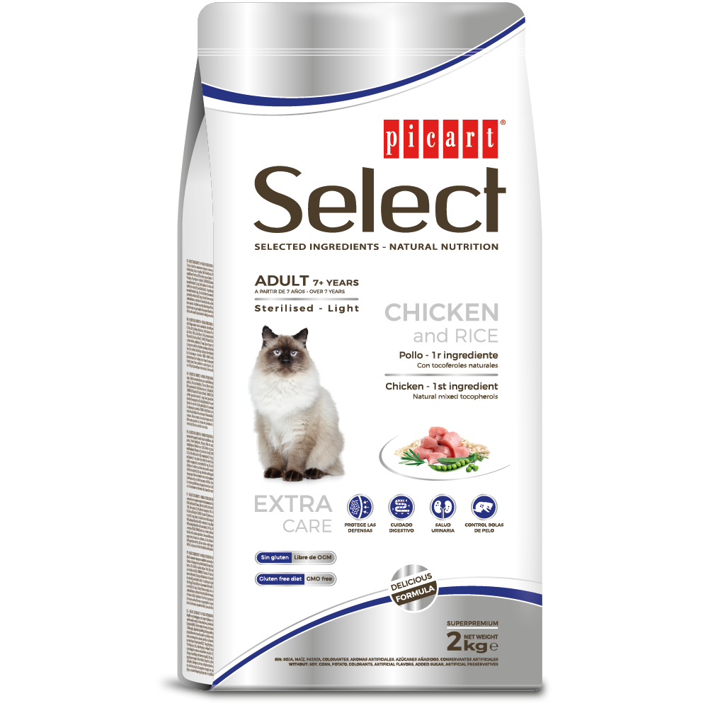 Select Chat Adult 7+ Poulet et Riz Picart