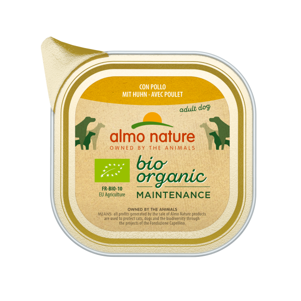 Patee Bio au Poulet Almo Nature 100g pour chien