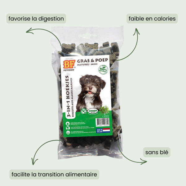 Biscuits aux algues marine pour petits chiens