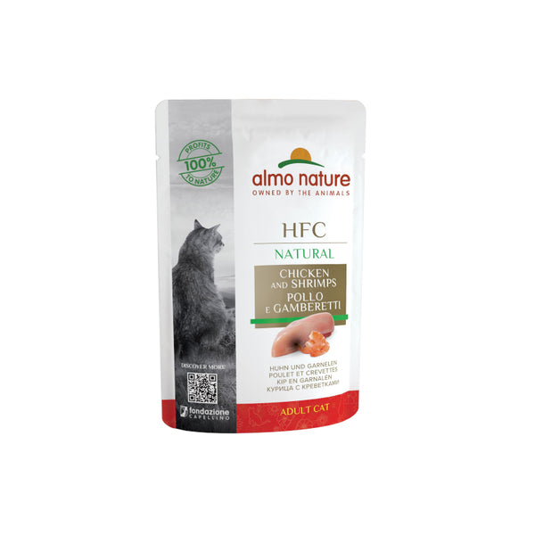 HFC Natural Poulet et Crevettes Pochon 55g