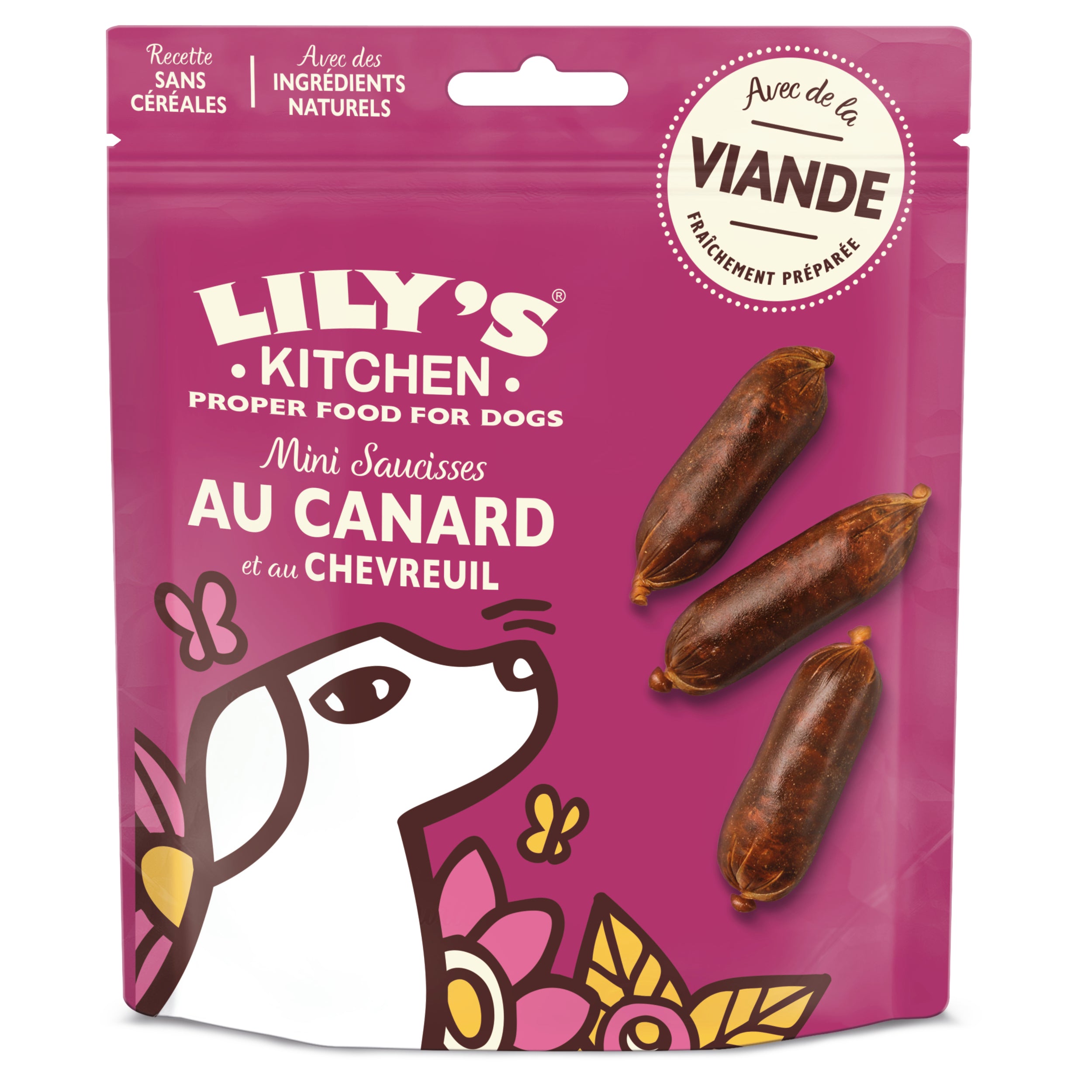 mini saucisses pour chien lily's kitchen