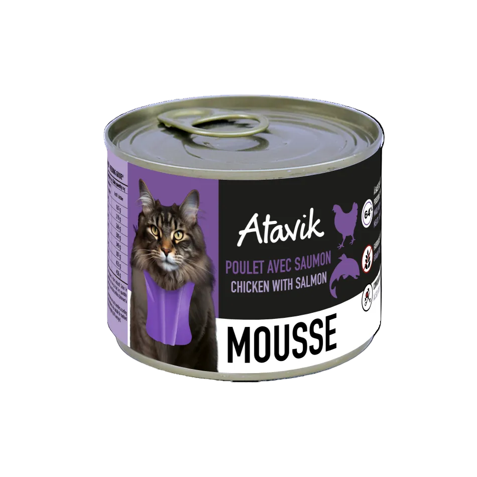 Mousse Poulet et Saumon -Chat 200g