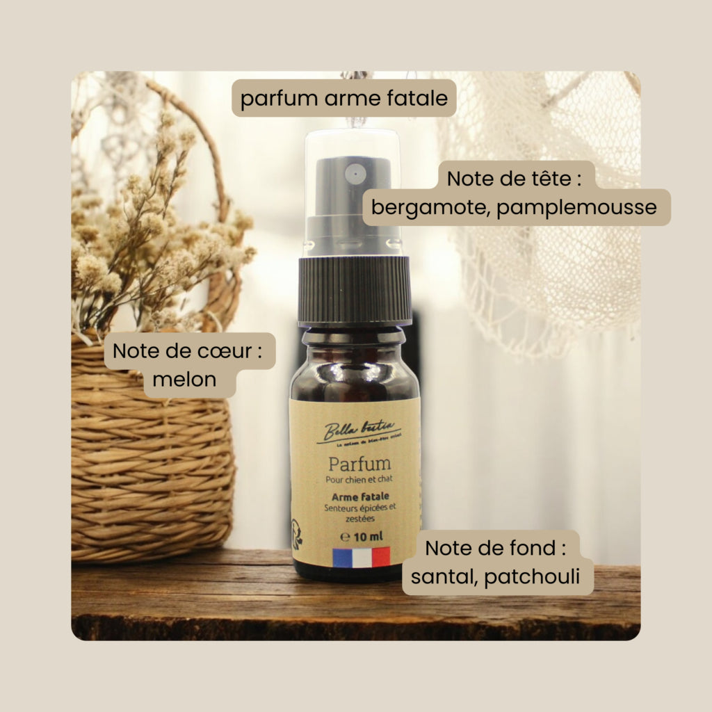 Parfum pour chien et chat Arme Fatale de Bella Bestia