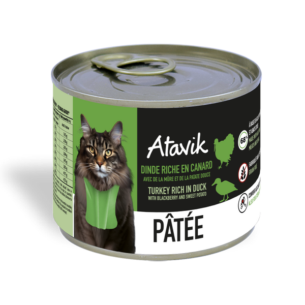 Pâtée Dinde et Canard Atavik pour Chat