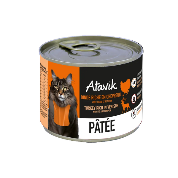 Pâtée Dinde et Chevreuil -Chat 200g