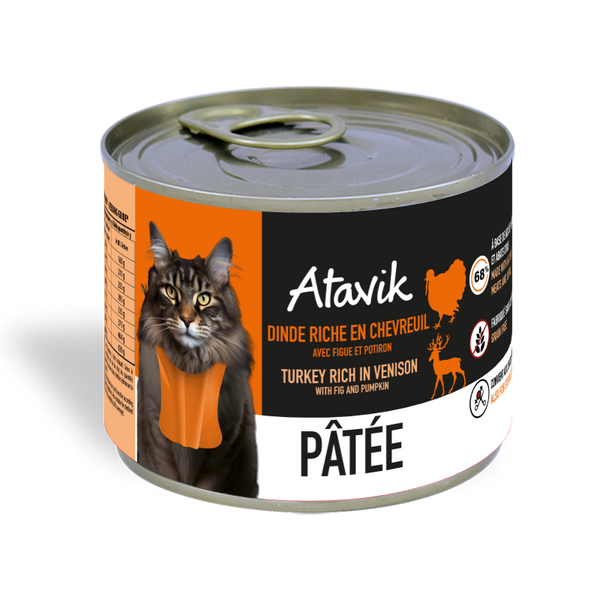 Pâtée Dinde Chevreuil Atavik pour Chat