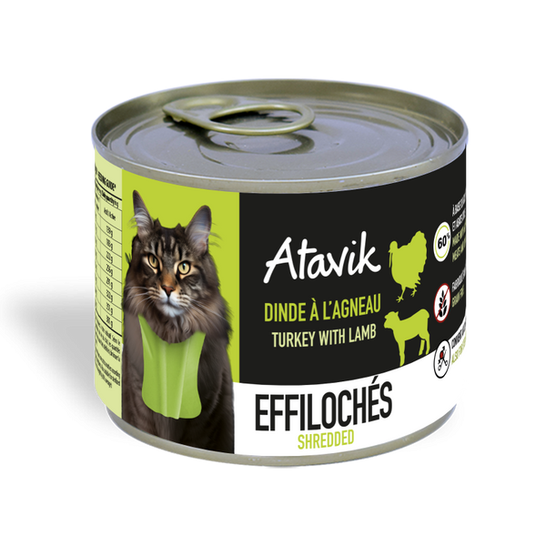 Effilochés Dinde et Agneau -Chat 200g