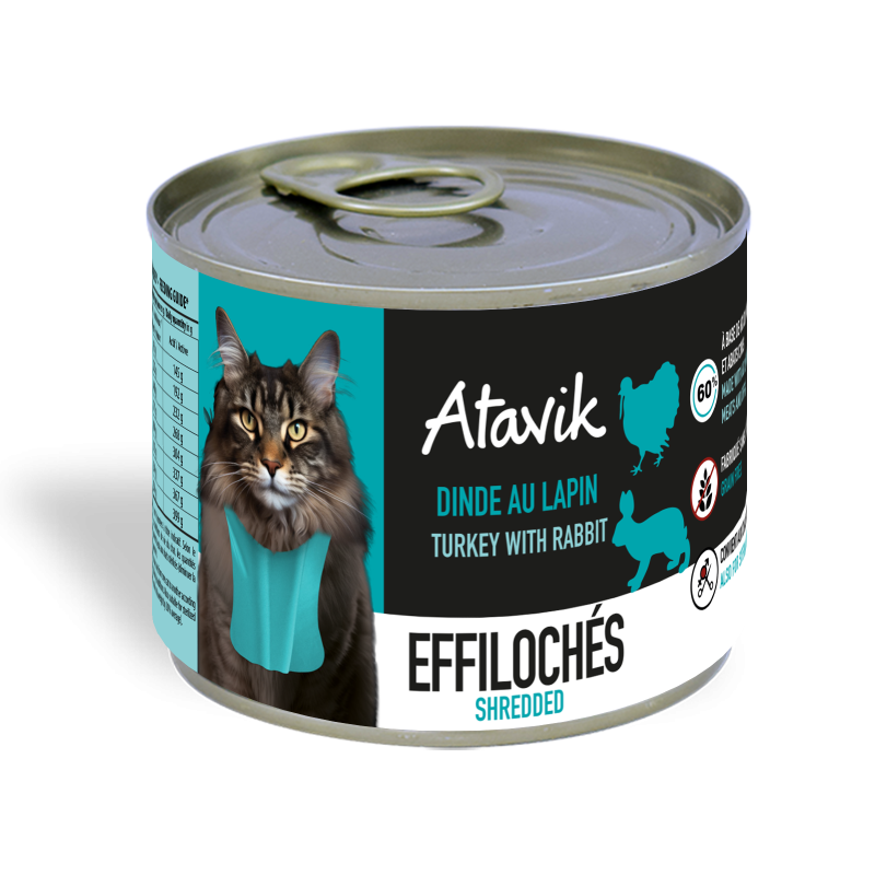 Effilochés Dinde et Agneau -Chat 200g