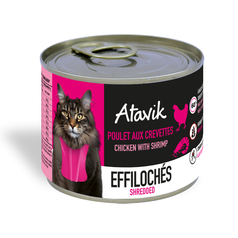 Effilochés Poulet et Crevettes -Chat 200g