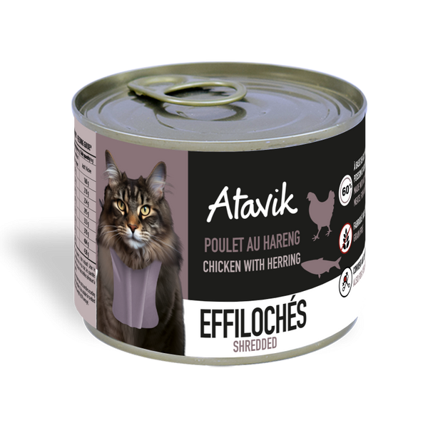Effilochés Poulet et Hareng Atavik pour Chat