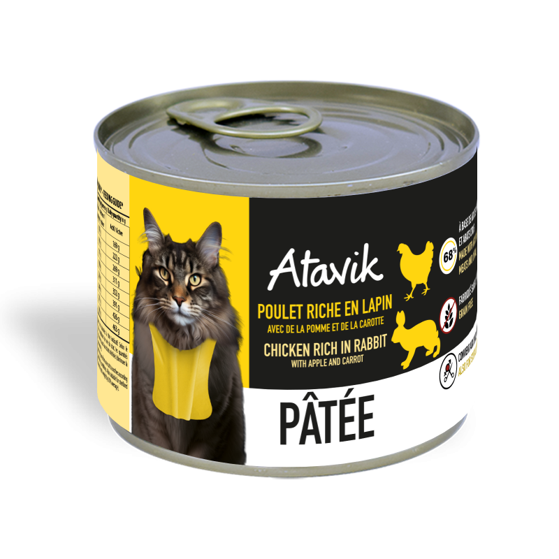 Pâtée Poulet et Lapin  -Chat 200g