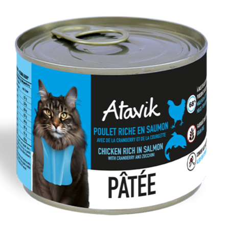 Pâtée Poulet Saumon pour Chat 200g Atavik