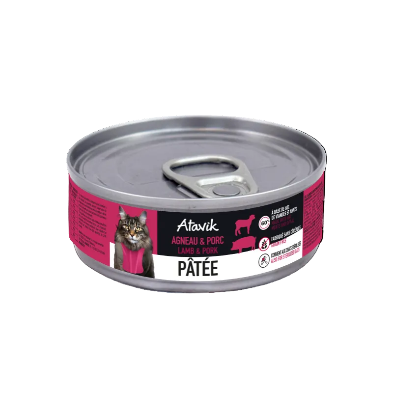 Pâtée Agneau et Porc -Chat 85g