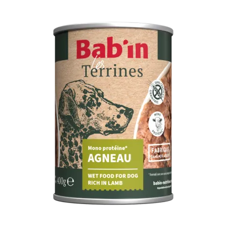 Terrine Agneau pour chien 400g Babin