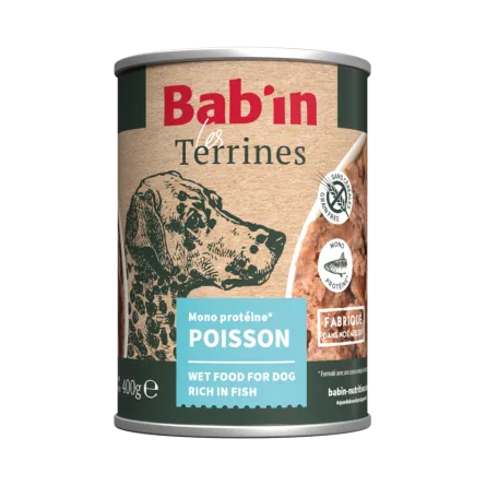 Terrine au Poisson pour Chien 400g Babin