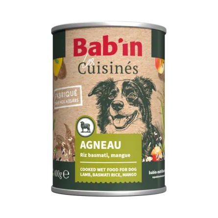 Terrine Cuisinée à l'Agneau pour Chien 400g Babin