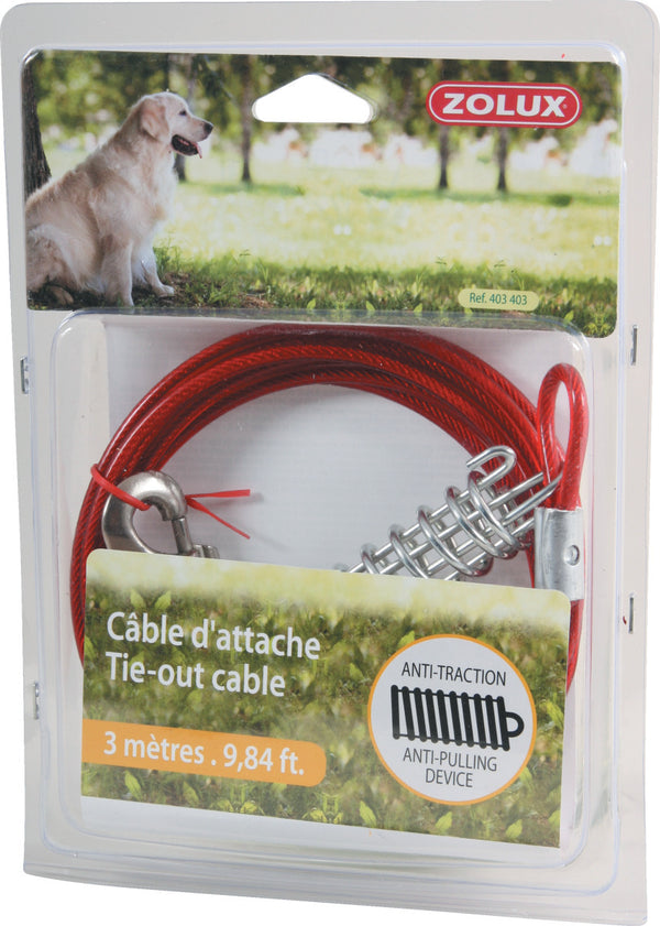 Cable D'Attache Avec Ressort 3 Mètres