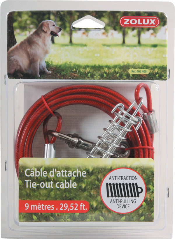 Cable D'Attache Avec Ressort 9 Mètres