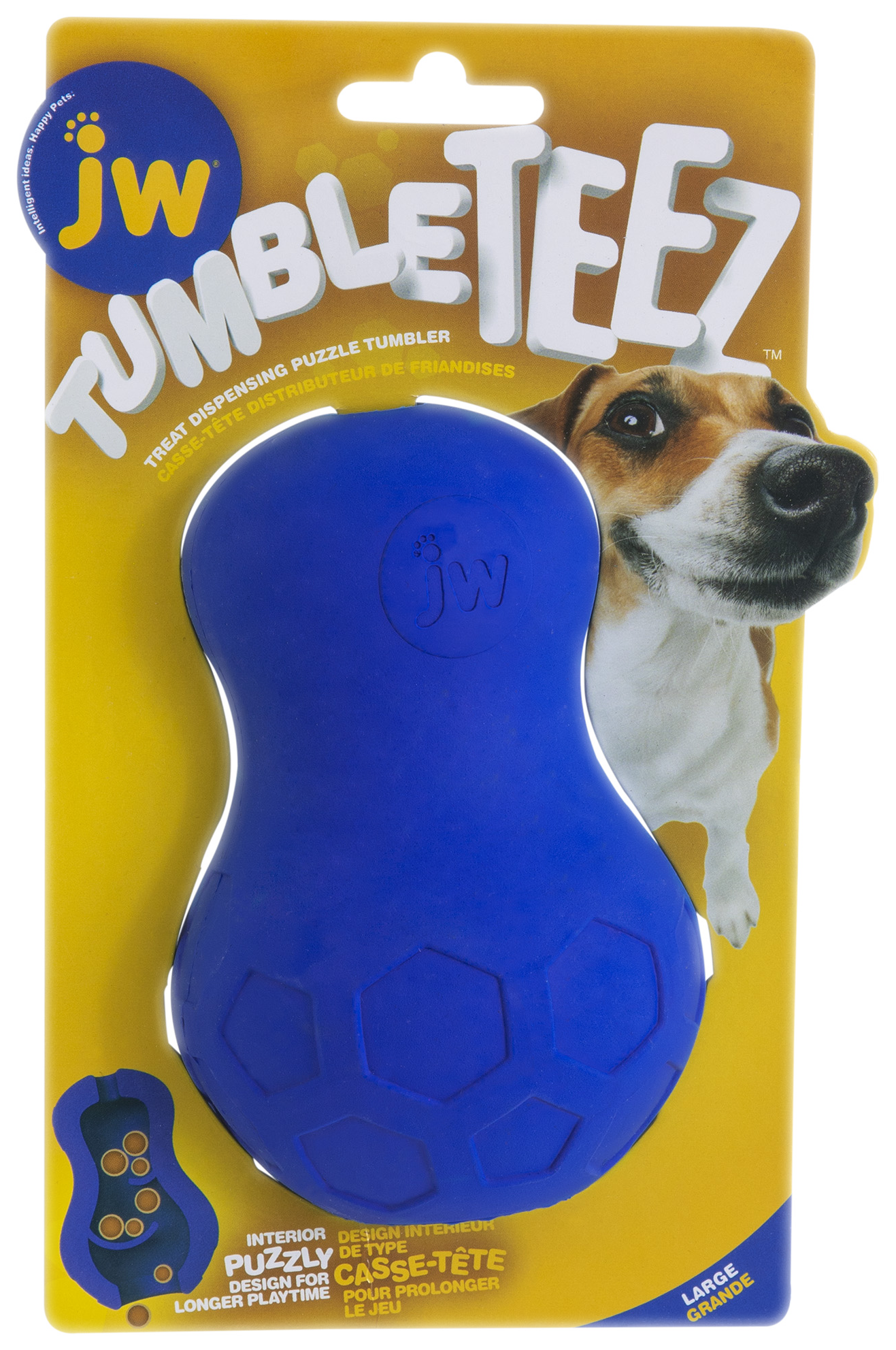 Jw Tumble Teez Treat Toy Bleu L