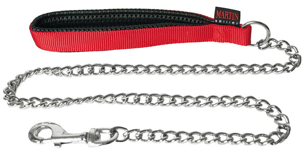 Laisse Chaine Forte Nylon Rouge 25mm x 1 mètre