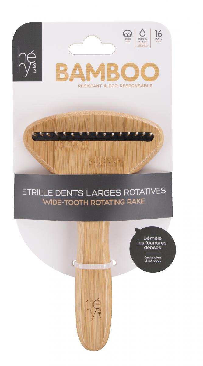 Etrille Bambou Dents Larges Rotatives
