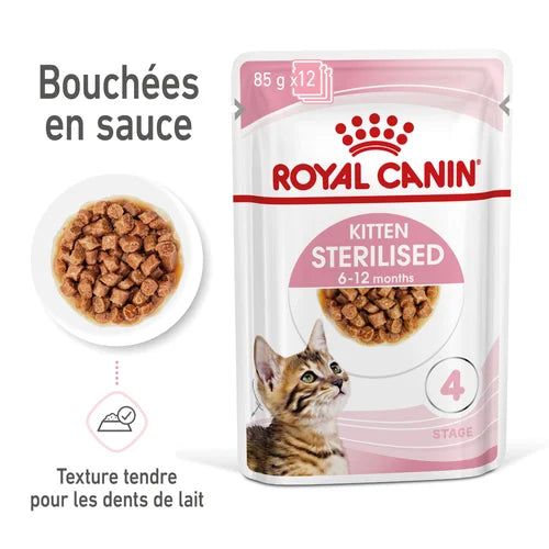 Kitten Sterilised Sauce 12x85G