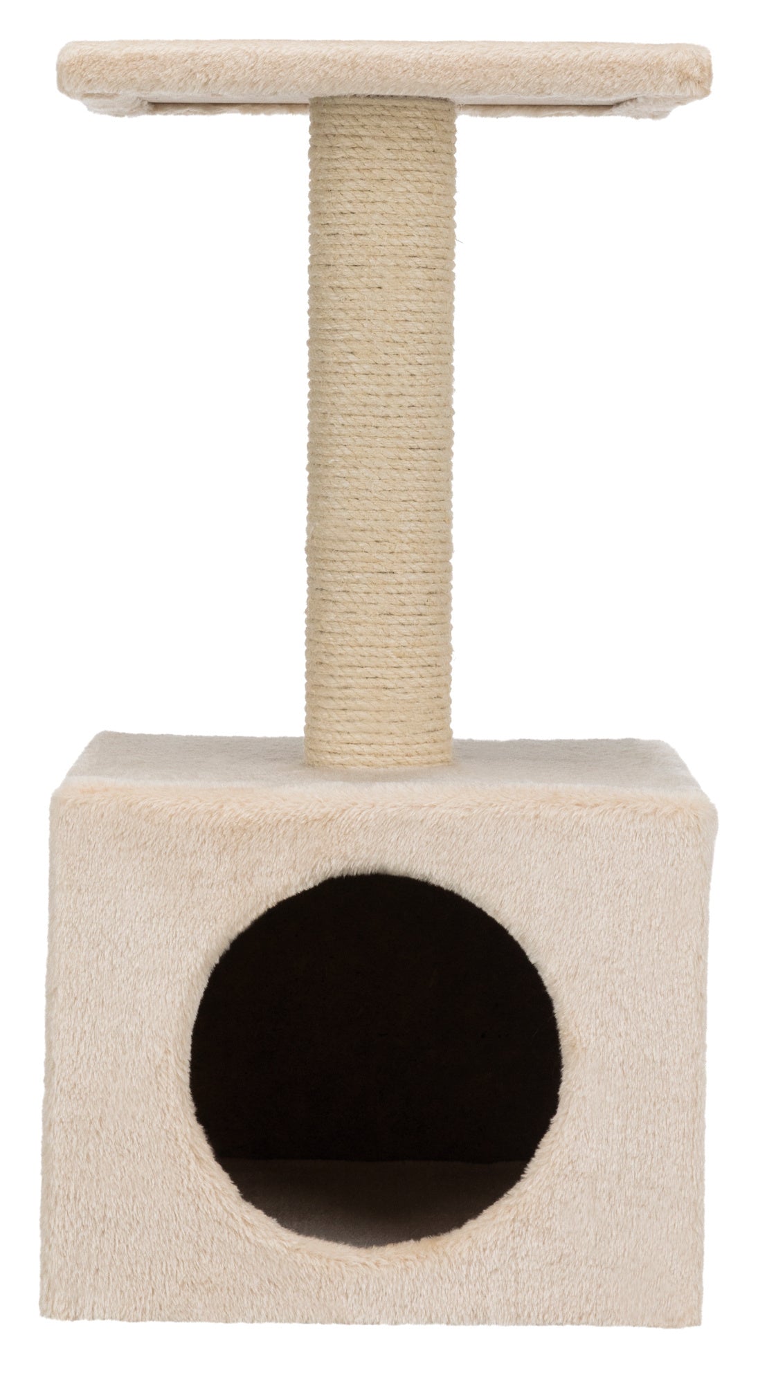 Arbre à chat en peluche beige