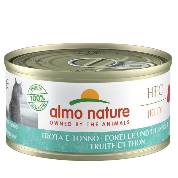 Boîte Truite et Thon en Gelée Almo Nature pour Chat