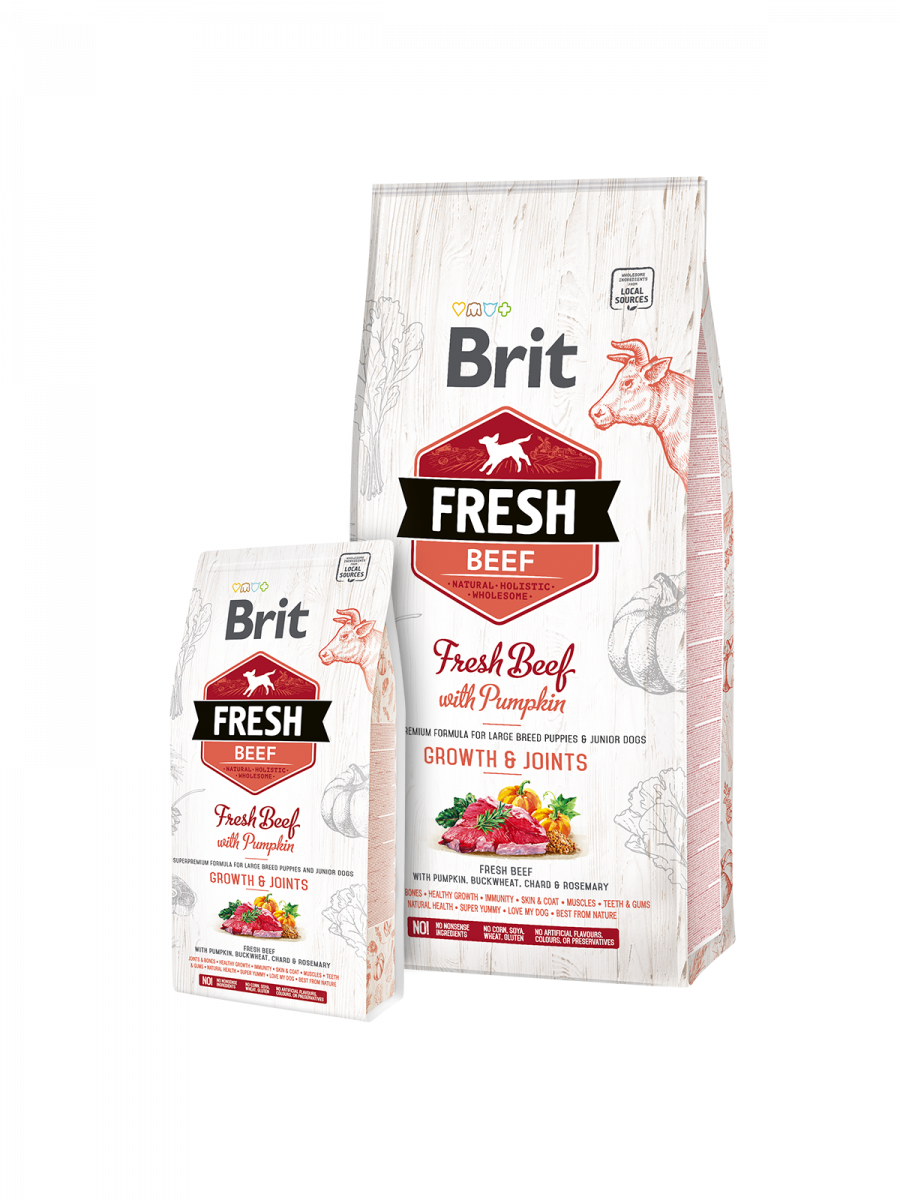 Brit Fresh Chiot Puppy Large au Boeuf et Courge  2.5Kg