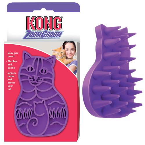 Brosse de Massage Kong Zoom Groom pour Chat