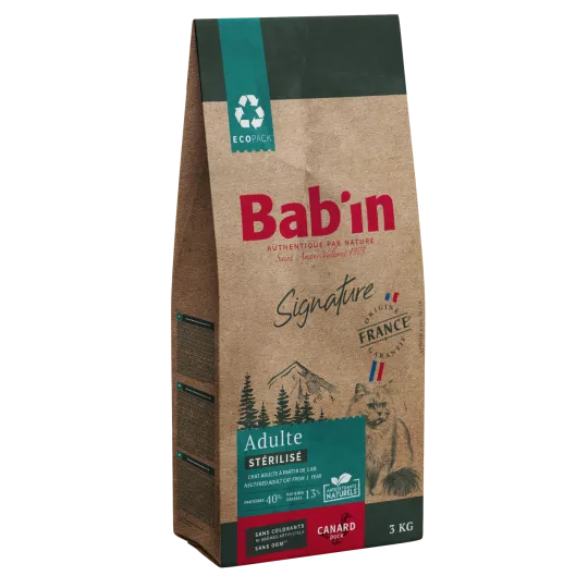 Croquette Adulte Sterilisé au Canard BABIN pour Chat