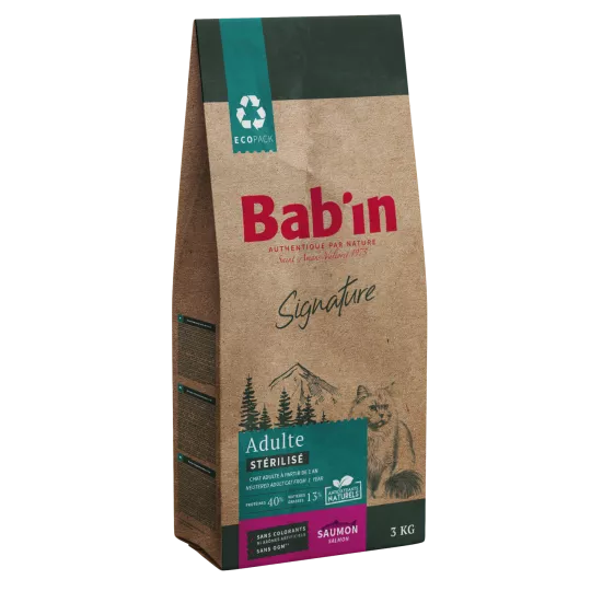 Croquette Adulte Stérilisé Saumon BABIN pour Chat