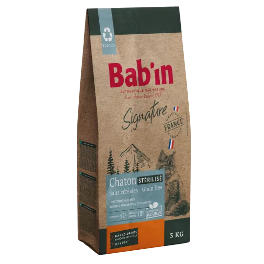 Croquettes Chaton Sans Céréales BABIN pour Chat