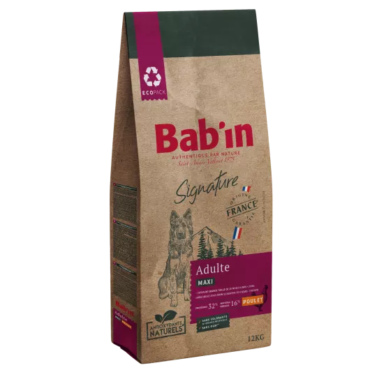 Croquettes Maxi Adulte Poulet BABIN pour Chien