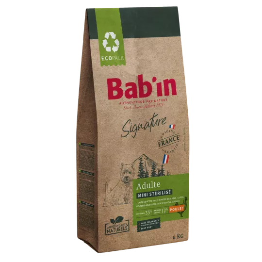 Croquettes Mini Stérilisé BABIN pour Chien